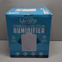 Livatro Stainless Steel Humidifier, 3L Warm Mist Humidifier, Easy Clean with Warm Steam Humidifier, Healthy Air Mist Humidifiers for Bedroom Living Room, with Sleep Mode and Autooff Setting