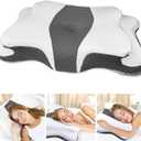 CHxxy Memory Foam Pillows, Cervical Pillow for Neck and Shoulder Pain Relief, Ergonomic Contour Bed Pillow, Soft for Side Sleep Stomach Sleeping and Back Sleeper