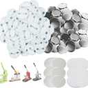 300 Sets 32mm/1.25 inch Button Supplies Button Parts for Buttons Maker Machine 32mm, Round Badge Blank Buttons Pins, Includes Plastic Pin Back Cover, Metal Cover, Clear Film&Blank Paper