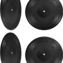 PATIKIL Blank Vinyl Records, 12 Inch 2 Pack CD Fake Vinyl Records for Wall Aesthetic Decor, Decorative Records for Roll Music Room Rock Party DIY Decoration, Black