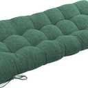Bench Cushion for Indoor Furniture 48 x 19 inch Rectangle Bench Seat Cushion for Bay Window Entryway Bench Thick Textured Chair Cushion with Non-Slip Backing 1 Pack, Green