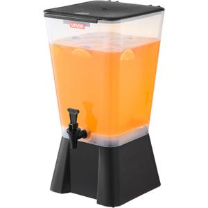 VEVOR Beverage Dispenser, 5 Gallon Drink Dispenser for Parties, Plastic Juice Dispensers with No-Drip Spigot, Iced Tea Lemonade Juice Water Dispensers, for Restaurants, Hotels, Parties