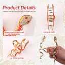 4 x Red Gem Snake Hair Clips,Snake Jewel Hair Claw Clips for Women,Diamond Hair Jaw,Non-Slip Hair Barrette Girl Hair Accessories for New Year,Birthday Party