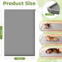 Extra Large 34x22 Inch Machine Washable Silicone Pet Food Mat - Waterproof Dog & Cat Bowl Mat with Raised Edge, Non-Slip Floor Protector for Large Dogs, Multi-Pet Homes (Grey)