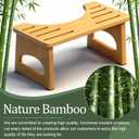 Foldable Toilet Stool, 2 Pack 7 Inches Poop Stool for Bathroom, Bamboo Toilet Stool Squat Adult, Collapsible Squatting Bathroom Potty Stool with Non-Slip Strip, Improve Squatting Posture and Comfort