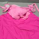 B2prity Women Cutout One Piece Skirt Swimsuit V Neck Wrap Tie Back Swimdress Tummy Control Bathing Suits Slimming Swimwear (Pink), XL