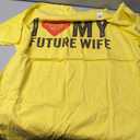 I Love My Future Wife Marriage Fiance Groom Wedding Vintage T-Shirt Yellow Size XL
