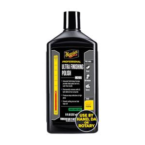 Meguiar's M205 Mirror Glaze Ultra Finishing Polish, Easy-to-Use Formula for Impeccable Shine, Multiple Ways to Apply Mirror Glaze, Removes Defects and Swirls for a High Gloss, 8 Oz Container