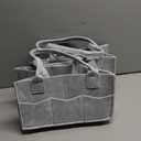 Cute Castle 2 Pack Diaper Caddy Organizer - Portable Baby Caddy Organizer with Handle, Nursery Storage Bin and Car Organizer for Girls, Boys - Baby Gift Basket - Grey (Regular)