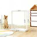 Baby Clothing Rack for Baby Shower, Pets Clothes Rack with Storage Box & Hanging Rod for Dogs Cats Dolls Clothes Display, Mini Baby Shower Crate Closet Rack (White)