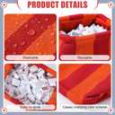 Mahjong Tile Bag Mahjong Empty Bag Crochet Purses Mah Jong Accessories and Gift for Women Game Lover Summer Vacation Supplies(Orange,Orange)