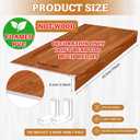 Hoolerry 5 Pcs Wire Shelf Covers Foamed PVC Wire Rack Covers for Removable Closet (Not Wood) Pantry Shelves for Cabinet Bathroom Kitchen Shelving Decoration(Dark Wood Color,25x16 Inch)