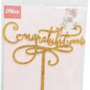 3 Pack Initiative Glitter Gold Handwriting Graduations Acrylic Party Cake Topper Class of 2023 Graduate Party Cake Decorations- High School Graduation, College Graduate Cake Topper Supplies