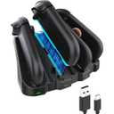 Charging Dock for Switch 2 JoyCon, Magnetic Fast Charger Station for 4 JoyCons with LED Indicators & Charging Cable, Overcharge Protection, Switch Joy Con 2 Accessories, Black