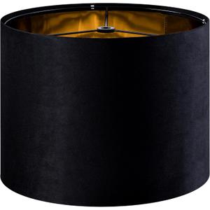 GO&SO Black Velvet Lamp Shades - 13" Top x 13" Bottom x 10" High(Spider) Medium Drum Lampshades - Traditional Fabric Lamp Shade for Table Lamps - Replacement Lampshade - Assembly Required