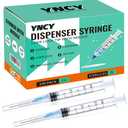 100 Pack 3ml Disposable Syringe with Needle 23Ga 1.0 Inch, Luer Lock Syringes, Individual Sterilized Wrapped (3mL-23G 1.0)