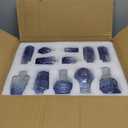 24Pcs Blue Glass Bud Vases Set, Small Vases for Flowers, Perfect for Centerpieces at Parties, Baby Showers, Weddings, Events, Graduation Season, Great Gifts for Office & Home Dcor