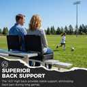 SPORT BEATS Stadium Seats with Back Support Bleacher Chairs with Back and Cushion Thick Padded Bleacher Seats Includes Shoulder Strap Black 1pc Large - 18.5" W x 14" D x 18.5" H