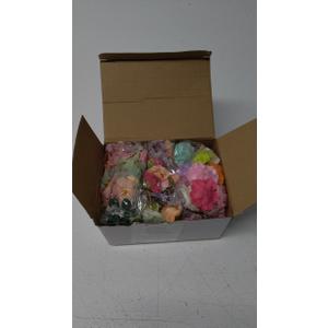 Hoteam 300 Pcs 300 Pcs Faux Flower Heads Silk Artificial Plum Blossom Heads DIY Fake Mini Flowers Assorted Silk Decorative Daisy Roses Craft Supplies for Wedding Party Wreath (Elegant) (Elegant)