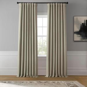HPD Half Price Drapes - Faux Linen Curtains for Living Room (1 Panel) - 50W X 108L - Textured Room Darkening Curtains for Bedroom 108 Inches Long - Drapes for Home Decor, Oatmeal