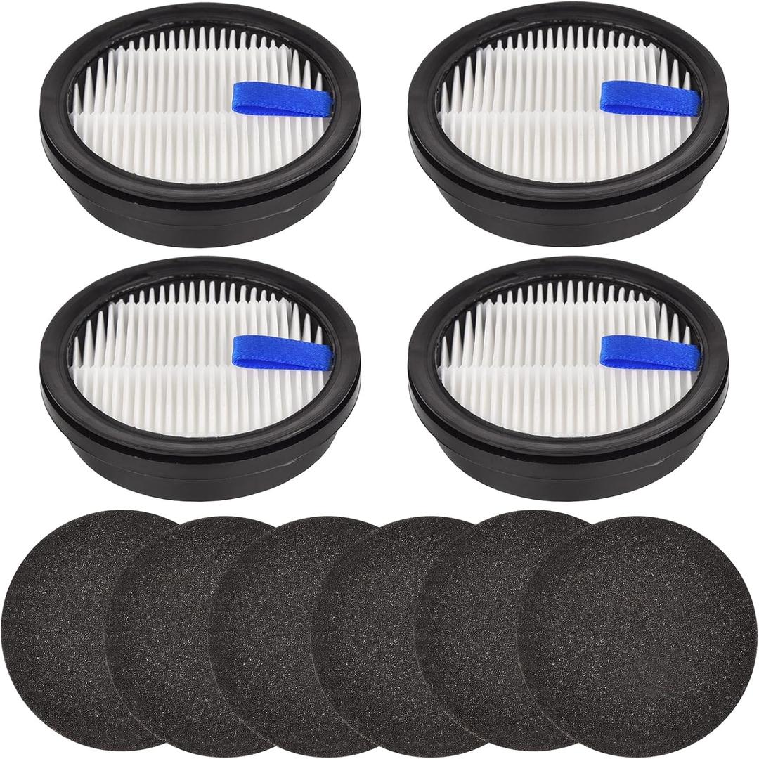 Filter Replacement for Afoddon A200Pro A200 Upright Vacuum, 4 HEPA Filters + 6 Foam Pre-Filters for Orfeld B08 / C10A / C10G Part for NEQUARE S12 S25 S26 Series Cordless Vacuum Cleaner