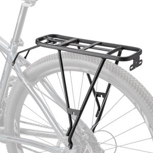 CXWXC Rear Bike Rack - Bike Cargo Rack for Disc Brake/ Non-Disc Brake Mount - 66lbs Bicycle Pannier Touring Carrier Rack, Height Adjustable (for 26"-27.5" Bikes)