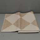 Beeiva Checkered Print Washable Indoor Door Mats for Entryway, 2x3 Non Slip Ultra Thin Bathroom Rugs Fit Under Door, Moroccan Diamond Decor Beige Small Rugs for Bedroom Kitchen Laundry Entrance