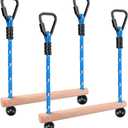 BeneLabel 2 Pcs Ninja Monkey Bars for Obstacle Course Bars 250LB Capacity Trapeze Swing Bar for Slackline Wood & Ropes Swing Set Bars for Kids & Teens Ninja Line, Backyard (Blue)