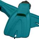 SCUBAPRO GO Travel Scuba Diving Fin for Snorkeling and Swimming, Open Heel Strap, Turquoise, Medium-Large