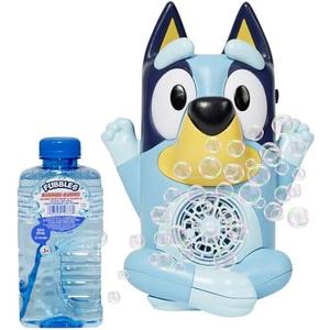 BLUEY NO Spill Musical Bubble Machine | Bubble Toy for Baby, Toddlers and Kids | Amazon Toys Exclusive with 16 oz of Extra Bubble Solution (Bubble Solution Bottle Colors Will Vary)