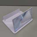 Screen Magnifier for Cell Phone, Phone Magnifier Screen with Adjustable Stand, Foldable Screen Magnifier for Movies and Videos, Hands-Free Cell Magnifier Screen for All Smartphones (White, 10'')