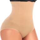 Werena Tummy Control Shapewear Panties for Women High Waist Cincher Shaping Underwear Body Shaper Panty Girdle (Medium, B# Classic Beige)