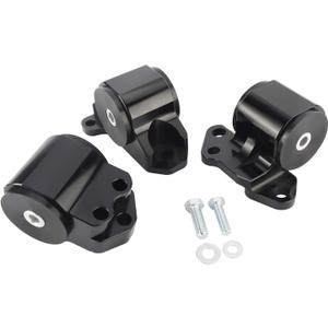NovelBee 3pcs Billet Aluminum 3-Bolt Engine Mount Kits Replacement for Honda Civic Acura Integra B D Series MT