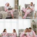 XXLOG Adult Onesie Halloween Costume Unisex Animal Pajamas Cosplay One Piece Sleepwear for Women and Men (Pink, S)