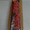 LESING 4pcs Cherry Blossom Flowers Artificial, Fake Silk Cherry Blossom Branches Tall Peach Blossom Flower Stems Arrangement for Wedding Home Office Party Decoration (Red-2)