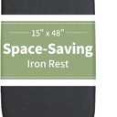 Ironing Board 48x15, Wide Heavy Duty Full Size Iron Board with Retractable Iron Rest, BlissBoard Sturdy Frame with Ultra Thick Padding, Heat-Resistant Cover, Height-Adjustable
