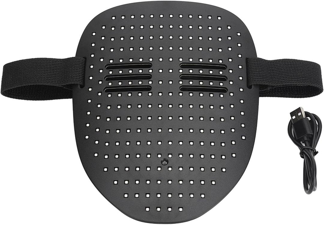 Led Face Cover With 25 Dynamic And Static Display Modes Gesture Sensing Light Up Transforming Design For Cosplay Carnival Festival Party