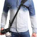 Waka Camera Neck Strap with Quick Release, Safety Tether and Underarm Strap, Adjustable Shoulder Sling Strap for Nikon Canon Sony Fuji DSLR, Black
