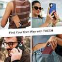 5 x TUCCH Crossbody Wallet Case for Galaxy S25 Ultra, RFID Blocking [6 Card Slots][Detachable Lanyard], Magnetic Closure Flip Wallet PU Leather Shockproof Phone Cover for Galaxy S25 Ultra, Black Argyle