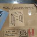 Gezen Folding Desk with Storage Shelf, Small Rolling Desk with Wheels, Mobile Sofa Side Table for Home Office Small Space, Dark Grey, 31.5"