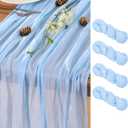 Light Blue Table Runner Cheesecloth Table Runners 4 Pack 14FT Baby Shower Decoration 35 x 171 Inches Boho for Home Wedding Birthday Party