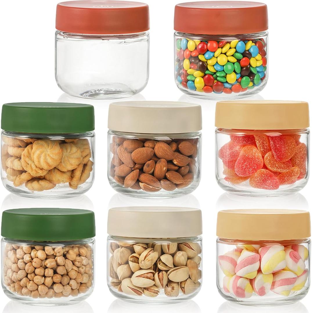 8 Pack Overnight Oats Container with Lids, 10 Oz Clear Glass Yogurt Storage Jar, Leak Proof Empty Glass Candy Jar for Food Prep, Spice, Snacks, Jam, Beans, Cereal, Kitchen, Airtight 8 Pack Overnight Oats Container with Lids, 10 Oz Clear Glass Yogurt Storage Jar, Leak Proof Empty Glass Candy Jar for Food Prep, Spice, Snacks, Jam, Beans, Cereal, Kitchen, Airtight