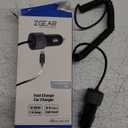 ZGEAR 2.4 AMP Car Charger Type C Quick Charge And ZGEAR 6 Foot Silicone Rubber Sync & Charge Cable Type C.