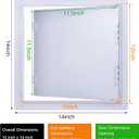 2 x Plumbing Access Panel for Drywall 12 x 12 Inch Plastic Access Door Removable Wall Access Panel Ceiling Reinforced Hinged Durable