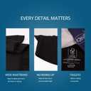 BAMBOO COOL Men's Underwear Boxer Briefs Fly with Built-in 3D Pouch Comfortable Cool Underwear for Men 4 Pack (Black, XXXL)