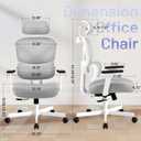 AreShark Ergonomic Office Chair - High Back Breathable Mesh Desk Chair with Lumbar Support & Adjustable Headrest - Rolling Swivel Reclining Comfy Computer Gaming Chair with 2D Armrests for Home Office
