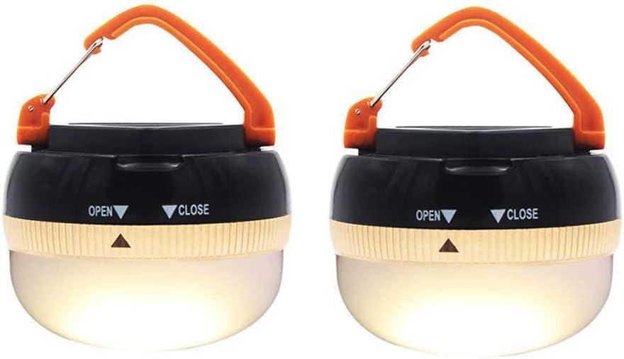 2 Pack LED Lantern Portable Camping Lights Outdoor Tent Light Hanging Camping Lamp with 5 Modes, Restractable Hook for Adults and Kids