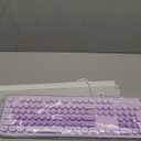 Large Print Keyboard, USB Wired Computer Keyboard, Full Size Keyboard with Number Pad for PC Laptop Desktop Windows 7 8 10 11 (Purple Colorful)