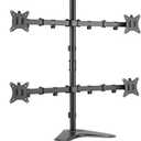 Quad Monitor Stand, Fully Adjustable Stacked 4 Screen Desk Mount for 17 to 32 Inch Computer Screens,Hold up to 19.8lbs Each,Black
