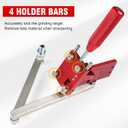 Lawn Mower Blade Sharpener 15-45 Adjustable Frame, Ball Bearing Handle for Right/Left Blades, Angle Grinder Attachment, Universal Garden Tool KitRed